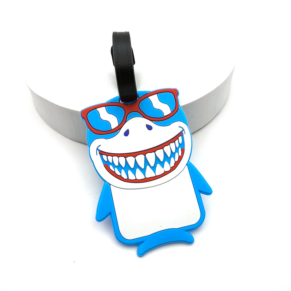 1PCS Cute Shark Luggage Tag Bo - Travel Accessories Essentials avaliação e preço