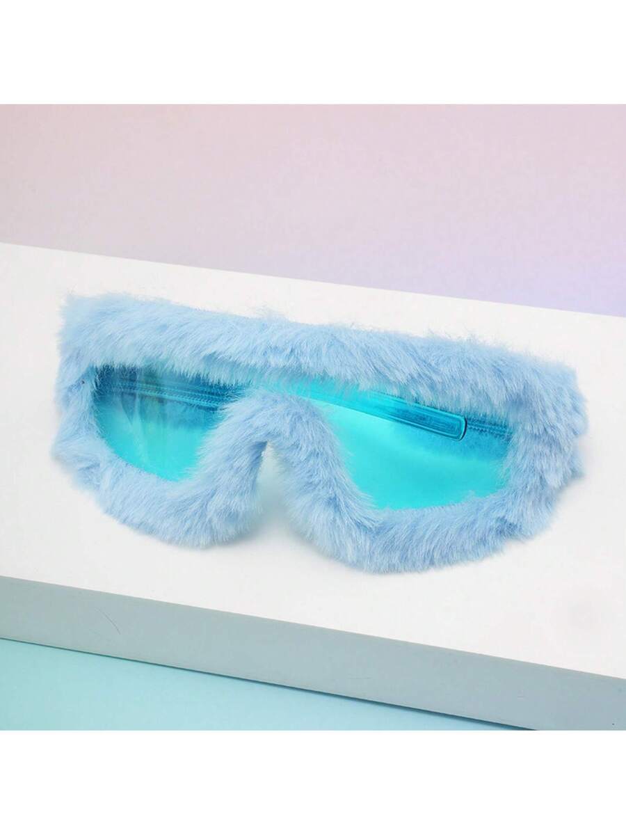Furry Yellow Fashion Sunglasse - Travel Accessories Cute avaliação e preço