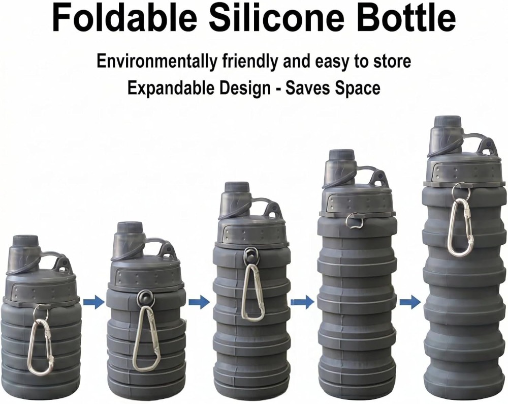 Collapsible Water Bottle 500ml - Water Bottle Collapsible avaliação e preço
