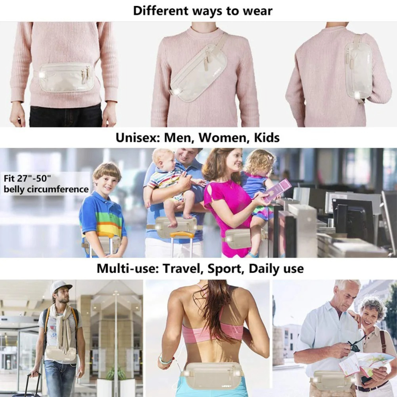 Invisible Travel Waist Packs P - Money Belt Hidden avaliação e preço