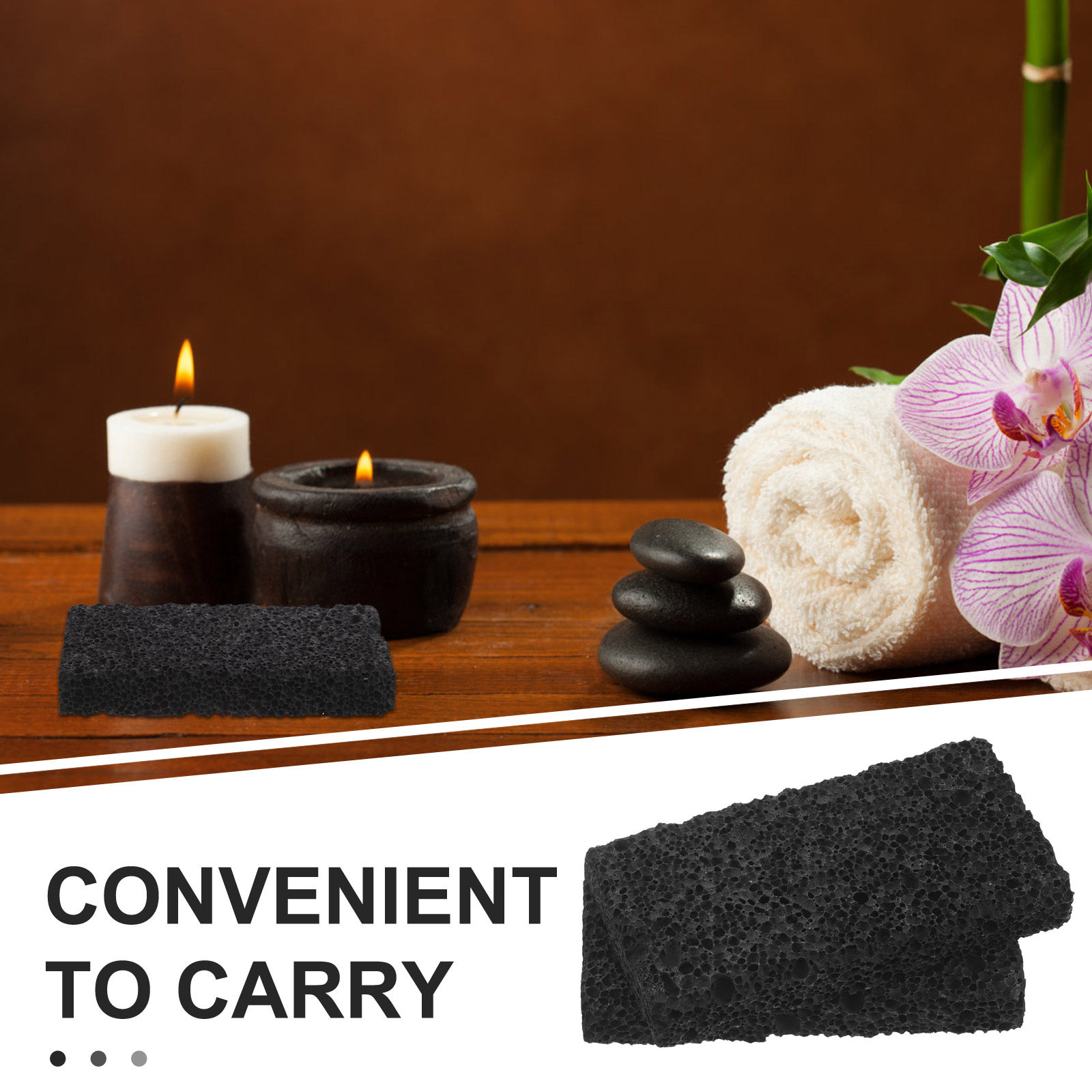 2Pcs Black Volcanic Rock Diffu - Travel Accessories Essentials avaliação e preço