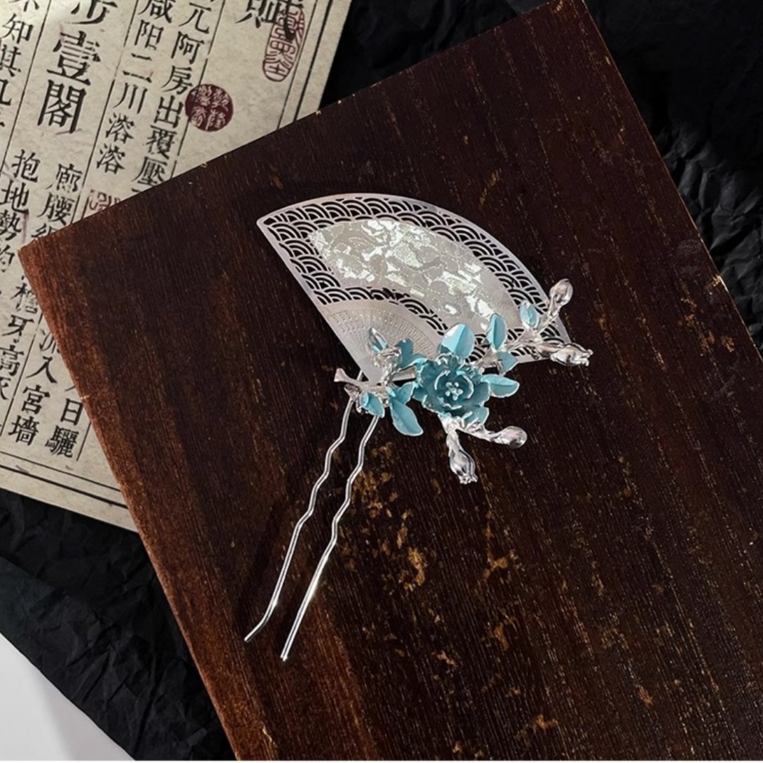 New Chinese-Style Fan-Shaped H - Travel Hair Accessories avaliação e preço