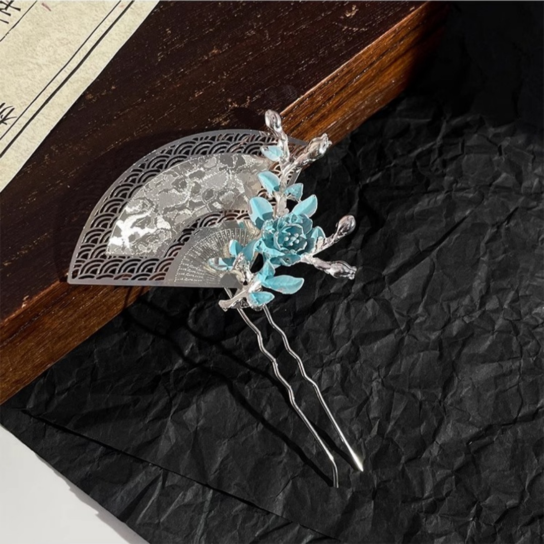 New Chinese-Style Fan-Shaped H - Travel Hair Accessories avaliação e preço