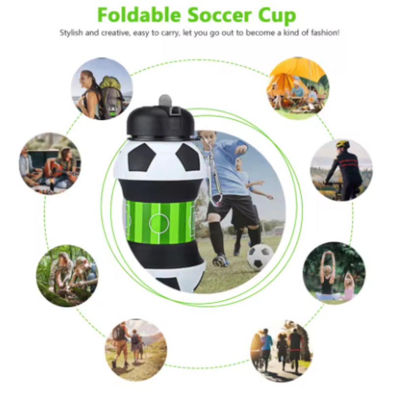 Football Silicone Collapsible  - Water Bottle Collapsible avaliação e preço