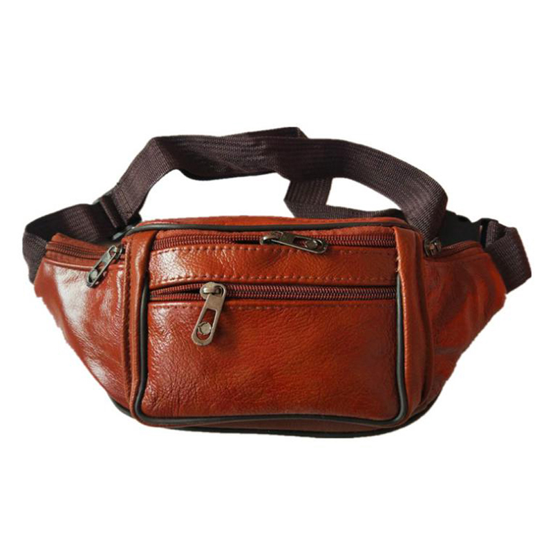 Leather Men Waist Chest Bag Th - Money Belt Hidden avaliação e preço